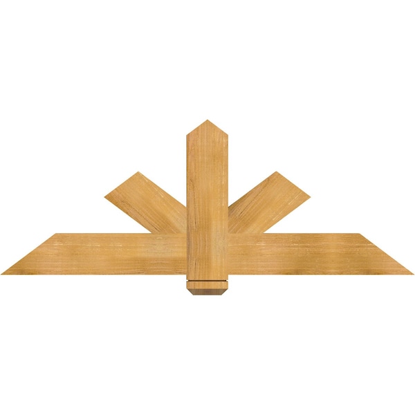 Ekena Millwork Kennewick Rough Sawn Timber Gable Bracket, Western Red Cedar, 60"W x 22"H x 2"D x 6"F, 9/12 Pitch GBW060X22X0206KEN00RWR - main